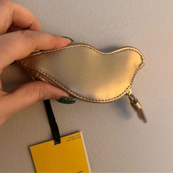 Dvf Gold Lips Pouch Coin Purse & keychain - Picture 6 of 14